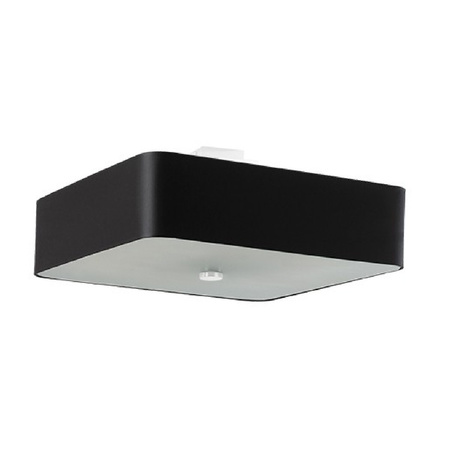 LED-Deckenleuchte Deckenaufbauleuchten LOKKO 5xE27 Quadratische Leuchte 55cm Schwarz SOLLUX