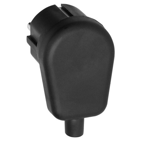 Abgewinkelter Elektrostecker UNI-SCHUKO-Stecker mit Erdung abnehmbar schwarz ORNO