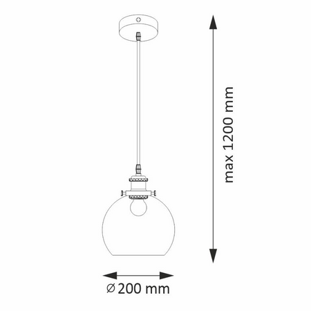 IRWIN KULA Decken-Pendelleuchte mit bernsteinfarbenem Schirm 1xE27 GOLDLUX (Polux)