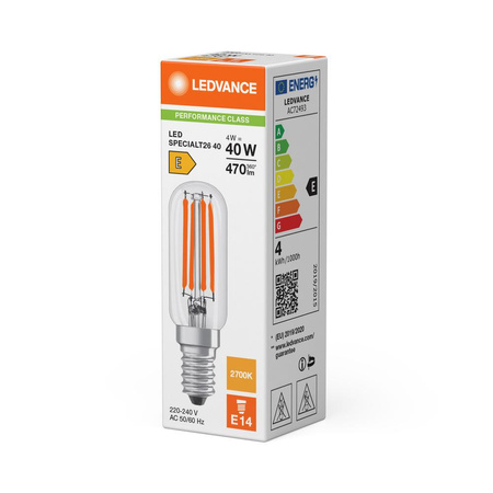 LED Lampen T25 E14 4.2W = 40W 470lm 2700K Warmweiß FILAMENT LEDVANCE