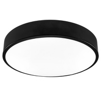 Plafond LED Aufbaumontage 24W 4000K CRI>85 HOUSTON Schwarz 30cm