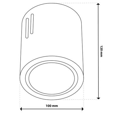 Aufbauleuchte E27, Aufbauspot Runde Tube Weiß Fest APUS 10 LUMILED
