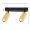 Spot Tuba Deckenleuchte Reflektor Halogenleuchte 2x GU10 Moving Black Gold Lucerno Masterled