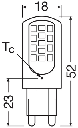 LED Lampe G9-Kapsel 4,4W = 40W 470lm 2700K Warm 300° OSRAM STAR dimmbar