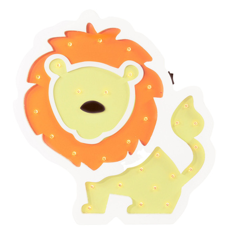 Dekorative Nachtlampe aus Holz LION LED warme GOLDLUX (Polux) Lampe für Kinder