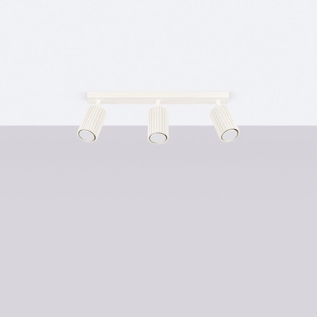 Tuba Spot Reflektor Deckenleuchte 3x GU10 Beige Carbon Deep Space SL.1600 Sollux