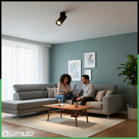 Deckenleuchte mit 1x GU10-Sockeln, Einbaustrahler HALOGEN schräg TABULA SPOT TUBA LUMILED