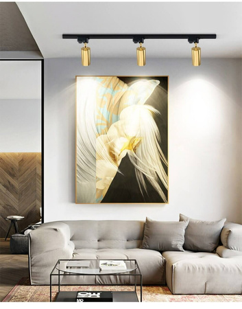 GU10 GOLD Stromschienenstrahler für einphasige Stromschienen Verstellbare Stromschienenleuchte SPOT-Lampe