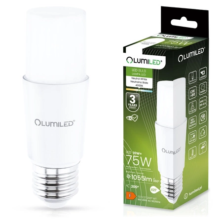 6x LED Lampen E27, Glühbirne 10W = 75W 1055lm 4000K neutral Stick LUMILED