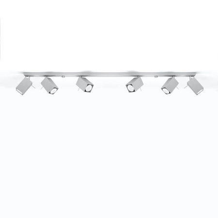 MERIDA Deckenleuchte 6xGU10 Reflektor Halogen Leuchte Beweglich 118cm Grau SOLLUX