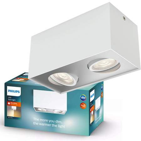 LED-Halogen-Anbauleuchte 2x 4,5W BOX Moving white PHILIPS
