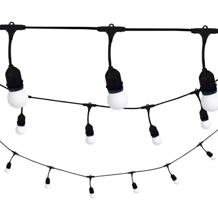 Gartengirlande Party Lichterkette 5,6m 10xE27 milchig 6W GOLDLUX (Polux)