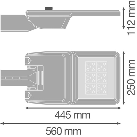 LED-Straßenleuchte Industrielle dimmbare Straßenleuchte 36W 5180lm 4000K IP66 Weiß Straßenleuchte Flex Ledvance