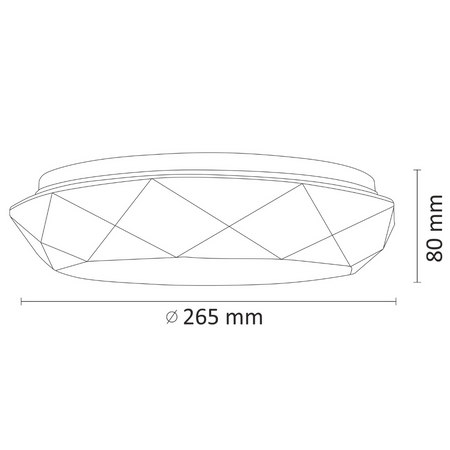 Deckenleuchte PLAFON LED-Lampe Selina 12W 900lm 4000K 26cm GOLDLUX (Polux)