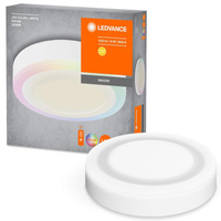 Aufbau-LED-Panel-Deckenleuchte FARBE WEISS 18W 1020lm 3000K Warm RGB 20cm LEDVANCE