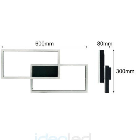 LED Kronleuchter Deckenleuchte 48W CCT ARTESIA Schwarz + Fernbedienung