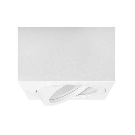 Aufputz-Halogen-Tubareflektor-Spot GU10 Quadratisch Beweglich Weiß Geführt