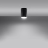 Aufbaustrahler LAGOS GU10 Halogen Spot Tuba 10cm Schwarz SOLLUX