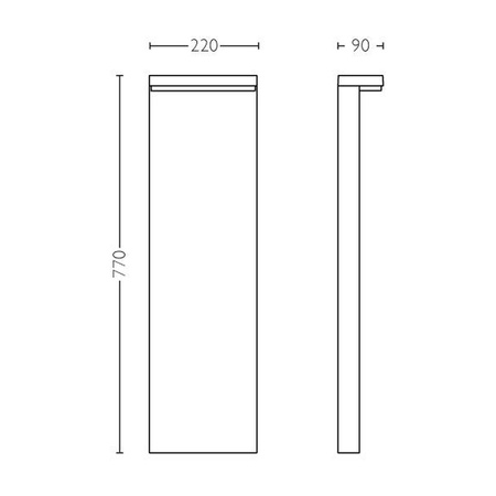 LED-Gartenleuchte für den Außenbereich BUSTAN myGarden 2x4,5W 2700K IP44 Mast 77cm Anthrazit PHILIPS