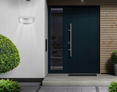 Gartenwandleuchte Erhöhung Außenleuchte E27 INOX IP44 DORIS