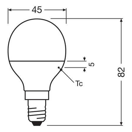 E14 P45 LED Leuchtmittel 4,9W = 40W 470lm 2700K Warm 200° OSRAM STAR