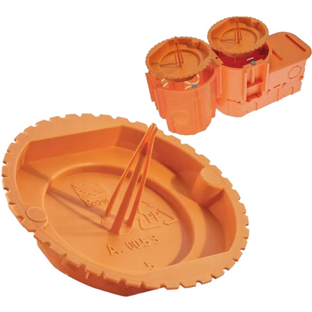 Montageabdeckung 60 mm für PK60-Dosendeckelstopfen mit Schnurrbart PAWBOL