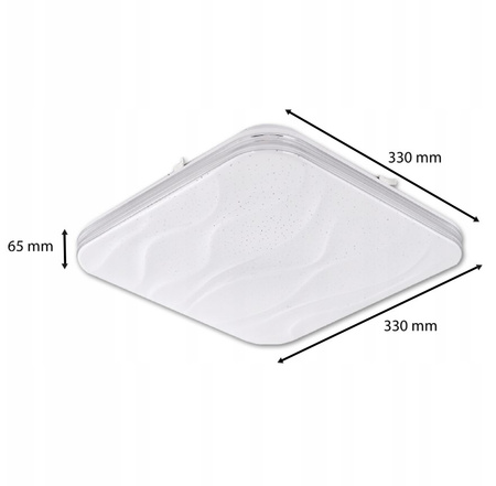 LED Deckenleuchte 33cm quadratische Deckenleuchte 3000K-6500K mit Sterneffekt