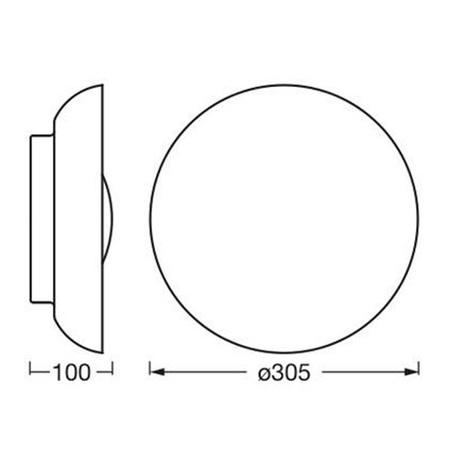 Plafond-Deckenleuchte E27 Braun 30cm Orbis Ledvance
