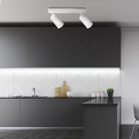 Wand- und Deckenstrahler Leuchte 2x GU10 Weiß LONDON Sanico Goldlux