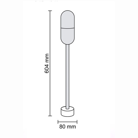 Gartenpfosten HORTEN 1x E27 60 cm GOLDLUX (Polux) Schwarz 314161