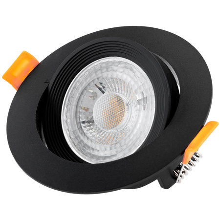 Einbaustrahler GU10, MR16 Einbauspot HALOGEN Runde beweglich Schwarz VENTUS LUMILED