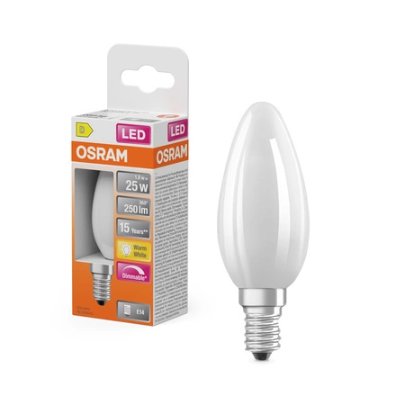 LED-Lampe B35 E14 Kerze 1.8W = 25W 250lm 2700K Warm 320° Dimmbar SUPERSTAR Osram