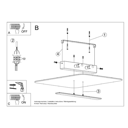 LED-Deckenleuchte AZALIA 2xG9 Rechteckige Deckenleuchte SOLLUX