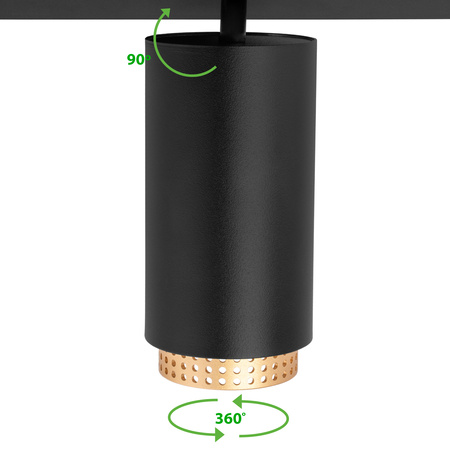 SPOT TUBA Reflektor-Deckenleuchte GU10 Schwarz ELIGIS LUMILED