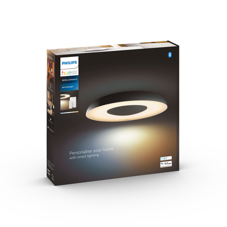 LED STILL Decke Plafond Schwarz 22.5W CCT PHILIPS HUE Bluetooth Zigbee + Dimmschalter