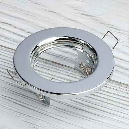 Einbaustrahler GU10, MR16 Einbauspot HALOGEN Runde Fest Chrom Blech ARDALI LUMILED