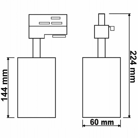 1-Phasen Strahler GU10, Schieneinstrahler Weiß RITI LUMILED