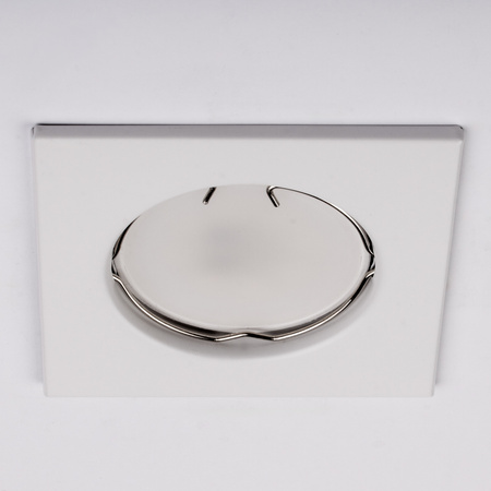 Einbaustrahler GU10, MR16 Einbauspot HALOGEN Quadrat Fest Weiß Blech PAVO LUMILED