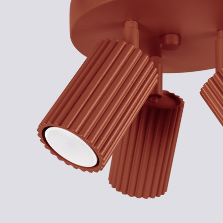 Plafond Deckenleuchte Tuba Spot 3x GU10 Ocker Rot Carbon Deep Space SL.1639 Sollux