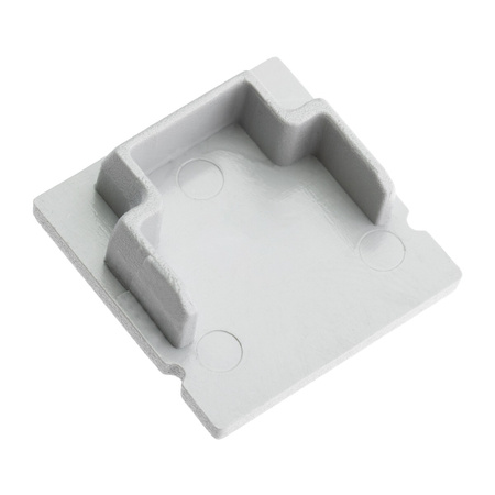 Endkappe für Aufputzprofil KM38 voll Kunststoff, Grau LUMILED