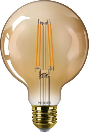 Globe E27 G95 LED Lampen 7W = 40W 470lm 1800K Warm Filament Amber PHILIPS