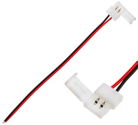 2PIN LED-Streifenanschluss 1-seitige Verriegelung mit 10-mm-Kabel
