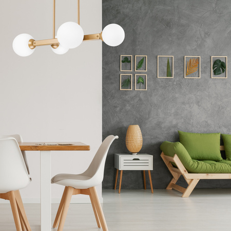 ASTRO Deckenleuchte 4xG9 Glasschirme Kugeln Gold LM-4.161 Lamkur