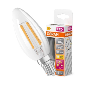 LED Lampe E14 B40 4W = 40W 470lm 2700 Warm 300° Glühfaden 3-stufig dimmbar OSRAM STAR