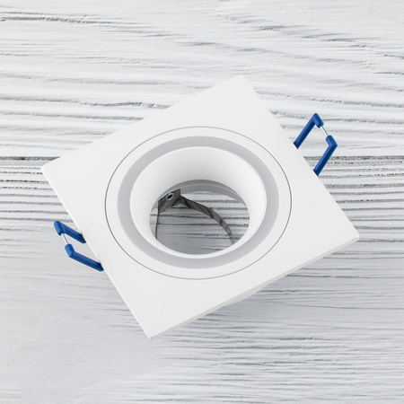 Einbaustrahler GU10, Einbauspot HALOGEN Quadrat Weiß CLARO LUMILED