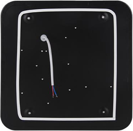 Decken-LED-Wandleuchte quadratische Halterung 2640lm 30W 4000K IP22 Schwarz