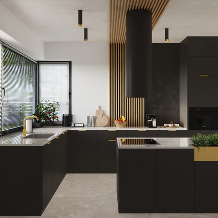 Deckenleuchte Leuchte Aufbauleuchte Tuba Spot GU10 Schwarz Gold Nero Bittersweet Shimmer SL.1411 Sollux