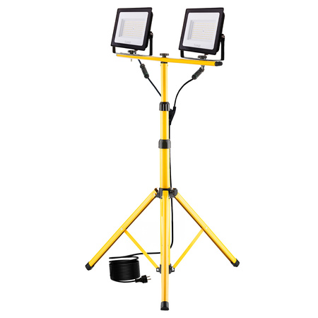 LED-Flutlicht ZUNA2 Halogenlampe 2x 100W 6500K auf Stativ + Kabel + Hermetischer Anschluss LUMILED