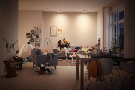 LED-Deckenleuchte 2x 4.5W 2700K Dimmbar CLOCKWORK Moving White PHILIPS