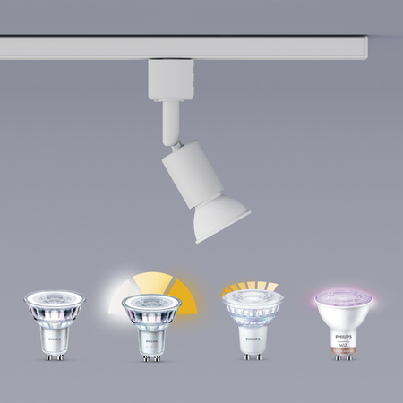 Bus-Hängelampen-Kit 1m + 3x LED GU10 Einphasig Weiß EasyLink Tobia Philips